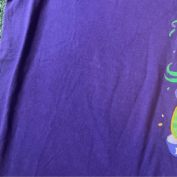 Vintage Single Stitch Double Neck Mardi Gras New Orleans Tee Shirt Large - Picture 3 of 7